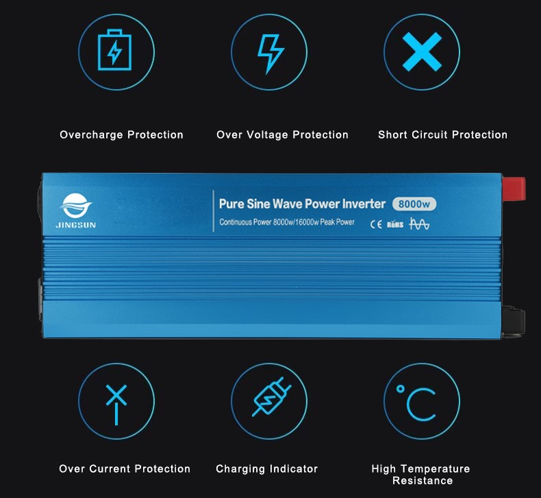 Protection function of 8000w pure sine wave power inverter Protection function of 8000w pure sine wave power inverter