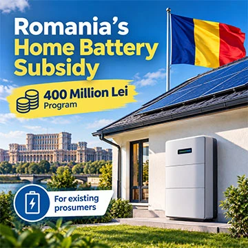Romania's New Home Battery Subsidy: 400 Million Lei Program, Launch Expected in October 2026